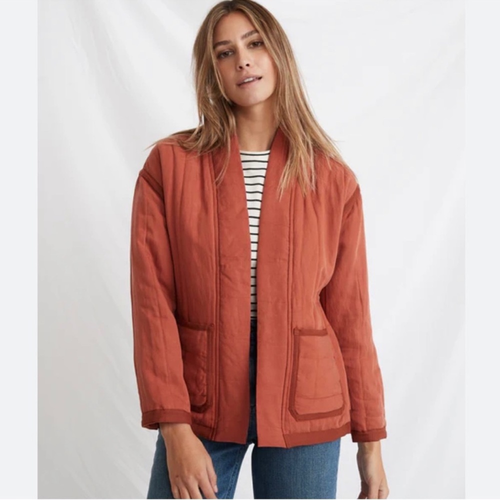 Marine Layer Cannes Wrap Jacket Baked Clay
Size Medium